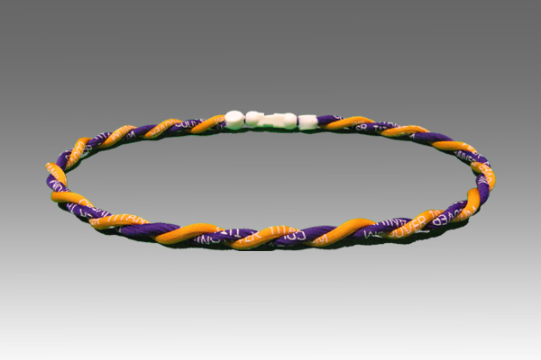 Golden Yellow Purple Titanium Germanium Double Power Necklace Golden Yellow Purple Titanium Germanium Double Power Necklace