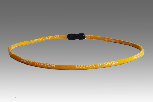 Golden Yellow Titanium Germanium Farinfrared Power Necklace Golden Yellow Titanium Germanium Farinfrared Power Necklace