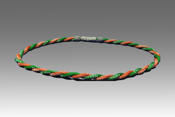Green Light Orange Titanium Germanium Double Power Necklace Green Light Orange Titanium Germanium Double Power Necklace