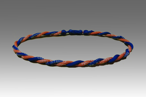 Light Orange Blue Titanium Germanium Double Power Necklace Light Orange Blue Titanium Germanium Double Power Necklace