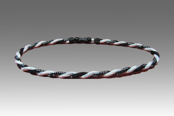 Black White Titanium Germanium Double Power Necklace Black White Titanium Germanium Double Power Necklace
