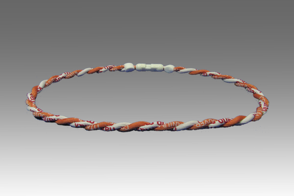 Light Orange White Titanium Germanium Double Power Necklace Light Orange White Titanium Germanium Double Power Necklace